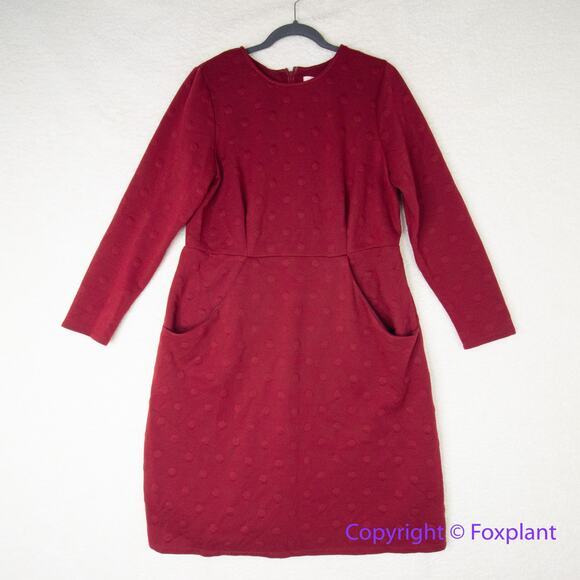 Hutch Anthropologie Red Knit Polka Dot Dress,‎ size 0X - Picture 2 of 13